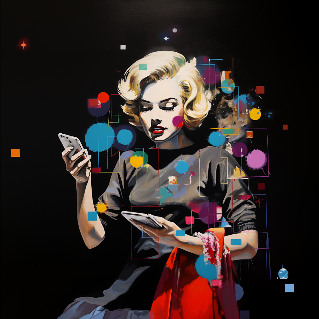 Eine Frau mit 2 Handys