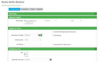 Formular "Rechner" PGK Bild 1